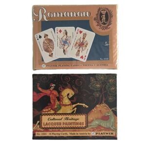 Piatnik Playing cards‎ Double Decks Cultural Heritage 2383 & Romanow 2141 SEALED
